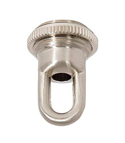 Image of B&P Lamp Solid Cast Brass Screw Collar Loop for 1-1 /16 Inch Center Hole Canopies, 1 /4IP, Satin Nickel Finish