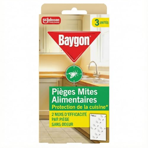 BAYGON - Pièges Mites Alimentaires - Protection de la cuisine - 2 mois d'efficacités par piège,...