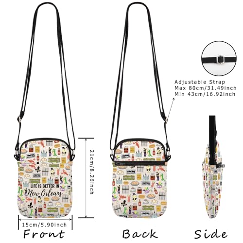 WCGXKO New Orleans Gift Life Is Better In New Orleans Crossbody Bag New Orleans Souvenirs Travel Gift2