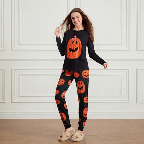 Family Matching Halloween Pajamas - Pumpkin Pjs Set - Holiday Jammies Sleepwear2