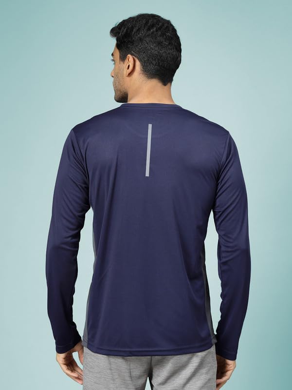 Image of CHKOKKO Gym T Shirts for Men Workout Solid Quick Dry Sports Men T-Shirts Breathable Lightweight Full Sleeve Regular Fit Round Neck Running Stylish Tshirt for man
