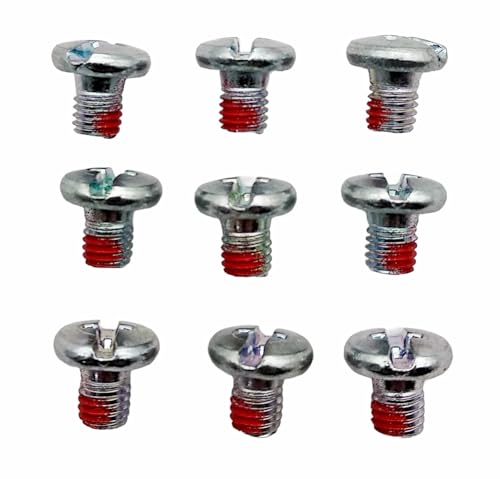 9 Stück M5 Kreuz Schrauben mit Schraubensicherung und Schaft für Parkside Worx Bosch Husqvarna FLYMO McCulloch Mähroboter Kreuzschrauben