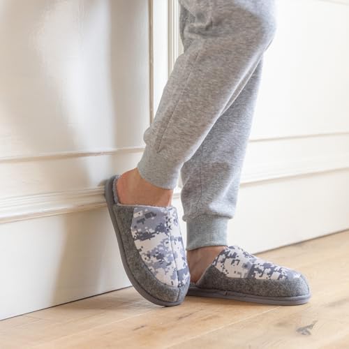 Image of GOEWY Mens Two-Tone House Slippers with Memory Foam Cozy Warm Slip On House Shoes for Indoor Outdoor Gifts for Men Him Dad
