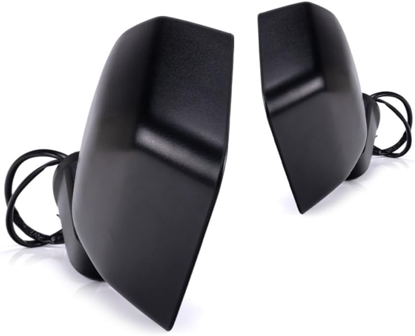 For Jeep Wrangler 2015 2016 2017 2018 Driver and Passenger Side | Pair Door Mirror | | Power | Heated | Textured Black | Replacement For 68249847AD, 68125585AA | CH1320390, CH1321390