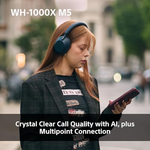 Sony WH-1000XM5 Noise Cancelling Wireless Over-Ear Headphones, Bluetooth, Clear Call Quality, Hi-Res, Up to 30hr Battery Life, Quick Charge, Alexa & Google Assistant, iOS & Android - Smoky Pink - 8