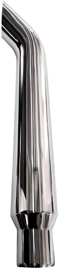GERTEC 6" to 5" OD x 48 inch Chrome Stack Pipe Bull Horn (48 inch)