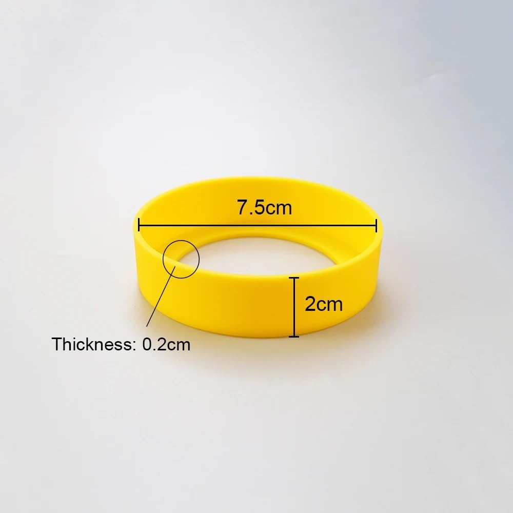 Frabakas Silicone Boot Sleeve Cap Cover Sheath Silicone Bottom Protective Non-Slip Heat Resistant Cup Mug Ring Coaster Tumbler Insulated Bottle Cup Bottom Sleeve Cover Round 7.5cm (Green)