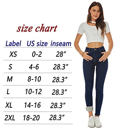 Heipeiwa Womens Winter Jeans Fleece Lined Thick Skinny Denim Pants Slim Stretch Warm Jeggings Blue #TOP5