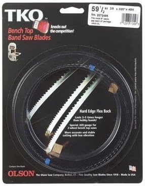 Olson 59.5 in. L x 0.4 in. W x 0.01 in. thick Carbon Steel Band Saw Blade 4 TPI Skip teeth 1 pk