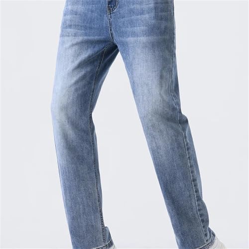 Men's Loose Straight Jeans – Thin Stretch Cotton Blend,Casual Daily Trousers for Comfort4