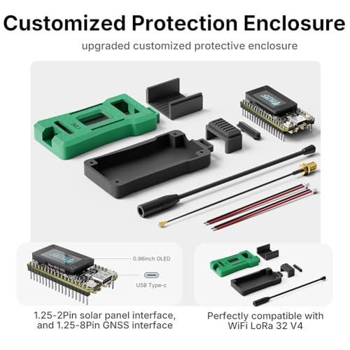 Carcasa LoRaWAN Kit para red Meshtastic Upgrade C con placa Heltec WiFi LoRa 32 2