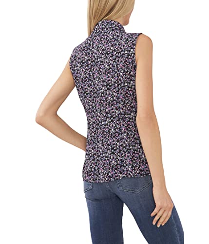 CeCe Sleeveless Floral Bow Blouse2