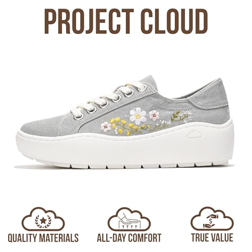 Image of Project Cloud Platform Sneakers for Women - Lightweight Womens Sneakers with Memory Foam Insole - Non Slip Lace-Up Womens Shoes - Perfect Summer Shoes for Women 2026 (Bossy)