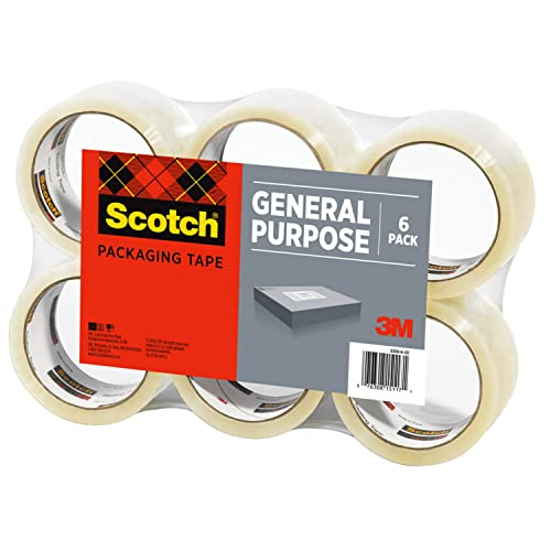 Scotch Shipping Packaging Tape, 1.88" X 54.6 Yd, 6 Rolls (3350-6) #TOP1