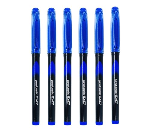 Image of Pentonic EVO 0.7 mm Gel Pen | Blue Ink,Pack of 6