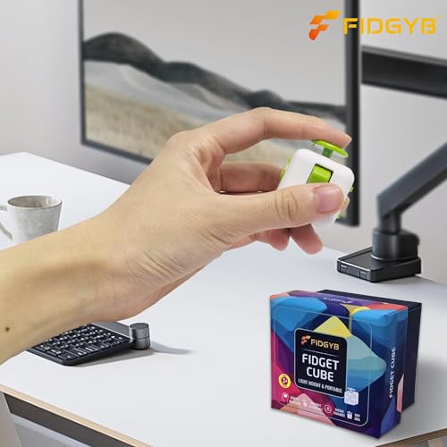 FIDGYB 2PCS Cube Fidget Stress Relief Toy for Adults & Kids, Smooth, Quiet Sensory Toy for Anxiety, Focus & ADHD Idea[BR+WG][2PCS] by FIDGYB - Image 6