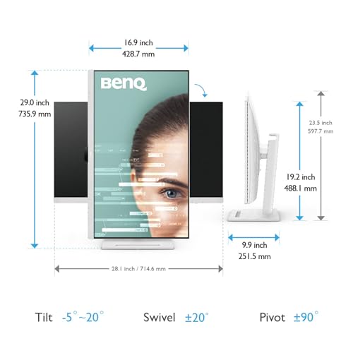 Image of BenQ GW3290QT 31.5 inch IPS 2k QHD Monitor| USB-C(65W PD)| Coding Mode| 99%sRGB|Daisy Chain| Height Adjust| 75Hz| Eye Safe Certified| Brightness Intelligence| Noise Filter Speaker| HDMI|DP|USB Hub (White)