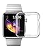 Smiling Clear Case for Apple Watch Series 3 38mm with Buit in TPU Screen Protector - All Around Protective Case High Definition Clear Ultra-Thin Cover for Apple iwatch 38mm Series 3 (2 Pack)