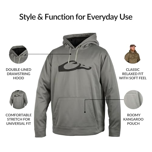 Image of Drake Waterfowl MST Performance Camouflage Hoodie, Double-Lined Hood, Cotton /Poly Blend, and Kangaroo Pouch for Comfort