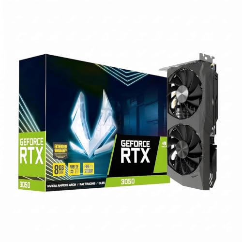 Image of Z0TAC Gaming GeForce RTX 3050 ECO Edition 8GB GDDR6 Graphics Card | 128-bit, 14 Gbps, Up to 1777 MHz Boost Clock | PCIe 4.0 8X, 3X DisplayPort, 1x HDMI | 1-Year Warranty