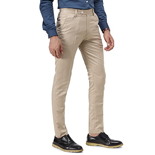 Image of Vandanam Fabrics Polycotton Slim Fit Formal Pant for Men | Stylish Formal Trousers for Office, Meeting, Function Readymade Pants for Men, Boys, Adults | Caual Trouser for Work | (28-32)