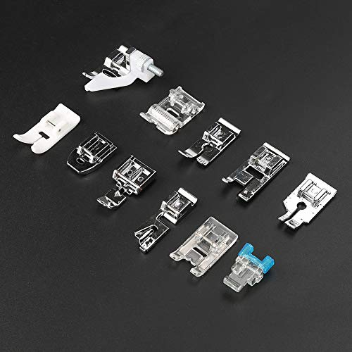 Set profesional de 11 pies prensatelas para máquina de coser miniatura 6