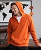 Mlgaril Men's Orange Hoodie Quarter Zip Pullover S... #3