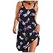 YANFANG Vestido Fiesta Mujer,Chaleco Sin Mangas Casual De Las Mujeres La Moda Largo hasta Rodilla con Estampado LibéLulas,Vestidos Vestidos Verano Mujer,Vestidos Casual,Multicolor,Blanco, Negro,S-XXL