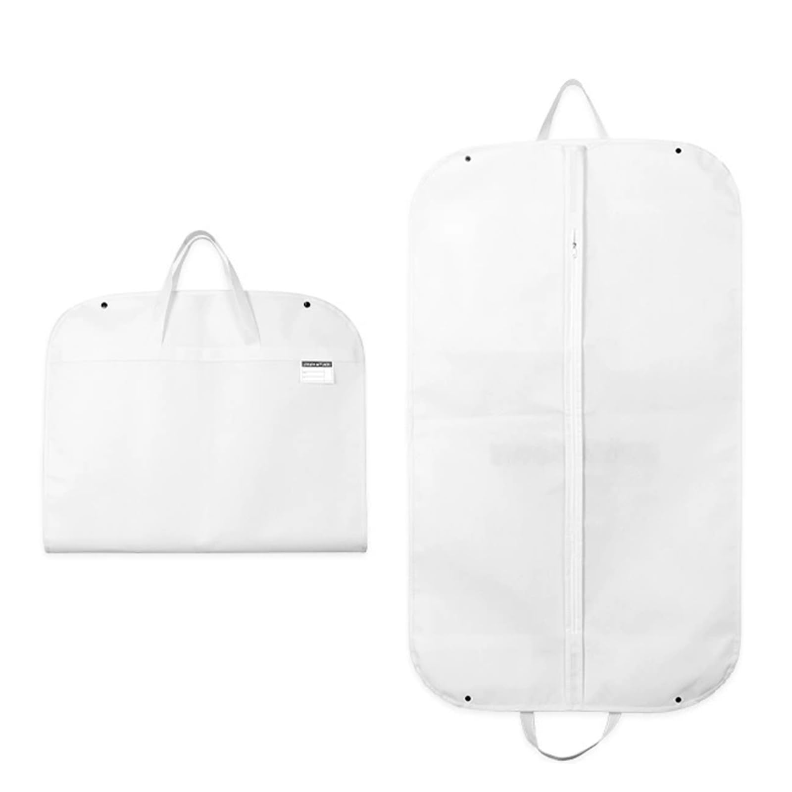 Travel Garment Bags - Waterproof Foldable Suit Bag For Business, Non-Woven Fabric, Portable Dress Cer For Men, Ideal For Business(White)