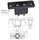 VUNIVERSUM 2X Stück XT90E-M Hochstrom Einbaustecker mit Gummikappe, Schrauben für Lipo Akku kompatibel zu XT90 XT90H XT90S Stecker Goldstecker 2Pin Verpolsicher