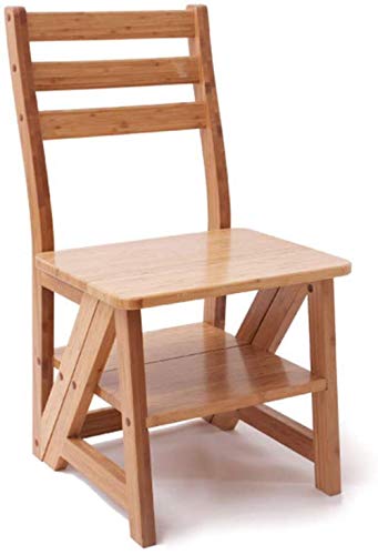 Taburete de escalada plegable y silla de escaleras de madera para hogar 5