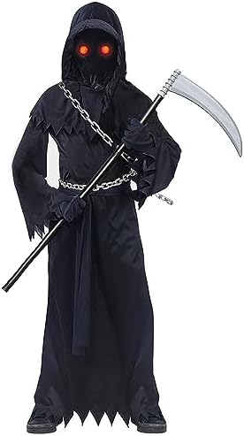 Grim Reaper Costume Kids Scary Halloween Costumes for Boys Girls
