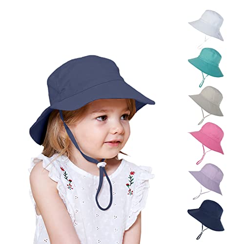 Kunyeah Cappello da Sole per Bambini Cappello a Tesa Larga da Spiaggia Estiva Cappello a Secchiello per Neonati Cappello...