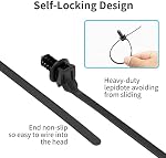 XINGO 100PCS Fir Tree Nylon Push Mount Cable Zip Ties, Heavy Duty Wire Ties, 2 in 1 Self Locking UV Resistant Assortment for Indoor Wire Tying (6.7"x0.27")
