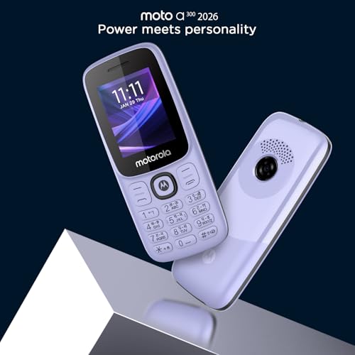 Image of Motorola All-New A300-2026 Dual Sim keypad Phone | 2 Years Replacement | Type C Charging Port |Long Lasting Battery | Loud Sound | Wireless FM | (Purple Elite)