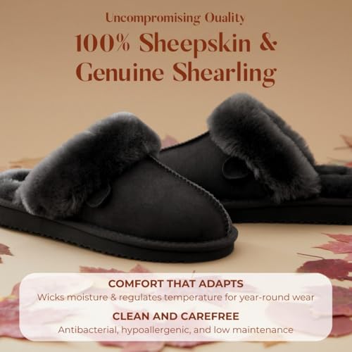 Image of Fireside by Dearfoams womens Sydney Genuine Shearling Scuff