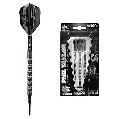 Target Darts Phil Taylor Power 8-Zero Black P8z2 19g 80% Wolfram Softdarts-Set Dartpfeile Soft-Dartpfeile 19G Schwarz Cover
