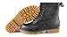 Laforst Womens Slip Resistant Classic Lace Up Boots Black Tumbled Leather Rubber Sole 8.5