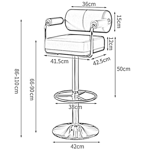 Tabouret de bar moderne chromé au design épuré et finitions soignées - 3