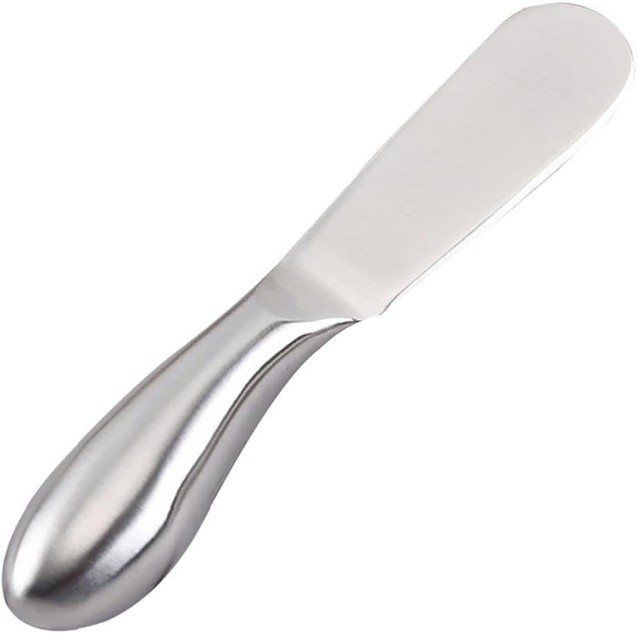 Cheese Spreader, 13.5 x 2.5 x 2 cm/5.31 x 0.98 x 0.79 in Stainless Steel Butter Spreader Multipurpose Cream Cheese Slicer Hollow Handle for Kitchen Breakfast Appetizers Sandwich (Silver)