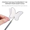 Cute Butterfly Lash Mirror for Eyelash Extensions, 2.5inch Stainless Steel Detachable Eyelash Makeup Mirror, Lash Extension Supplies, Rainbow Color