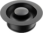 Sink Flange for Garbage Disposal Stopper Universal Stainless Steel Flange Plug Fit 3-1/2 Inch Standard Sink Drain Openings Garbage Disposal Flange Stopper Kit Replacement Accessories (Matte Black)
