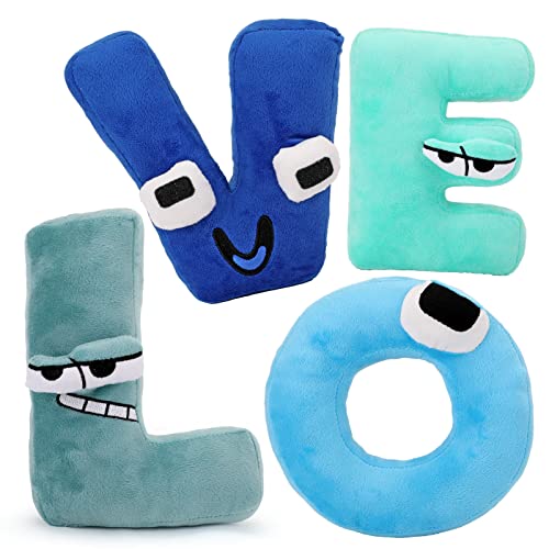 Yi Jia Hui 5Pcs Alphabet Lore Cartoon Cute And Funny Stuffed Doll Plush Toys, Children's And Adults' Birthday Party Holidays, Valentine's Day, Birthday Gifts (Love-1) #TOP6