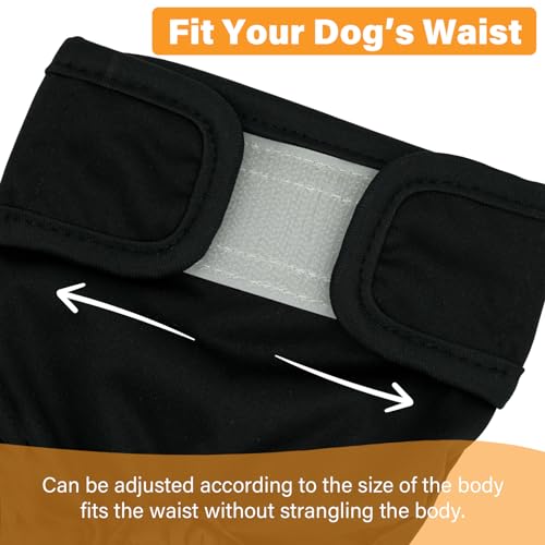 Image of 3Pcs Reusable Female Dog Diapers Physiological Pants, Pet Hygiene Panties Adjustable Shoulder Strap Size for Pets Menstrual Period Multiple Colors XS