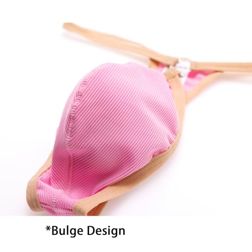 Mens Thongs Underwear sexy Breathable G-Strings Man Thong T back String Bikini With Pouch Silk Panties for male Gay 3-Pack3
