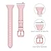 Tensea Leather Band Replacement for Samsung Galaxy Watch Active 2 44mm / 40mm Band and Galaxy Watch 42mm Band, Women Men Soft and Slim Leather Strap Compatible with Galaxy Watch (Pink)