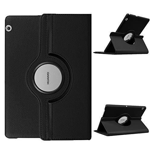 DETUOSI Huawei T3 10 Hülle Case,360° Drehbarer PU Leder Tasche Hülle Etui Schutzhülle für Huawei Mediapad T3 10.0 Zoll Tablet Case Cover Bookstyle Lederhülle mit Multi Ständer Cover