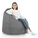 Produktbild Italpouf Sitzsack XL, Riesensitzsack, Sitzkissen, Indoor & Outdoor, Sitzsack Sessel für Kinder und Erwachsene, EPS Perlen Füllung, Abnehmbarer Bezug, Wasserdicht, Zertifiziert, Grau