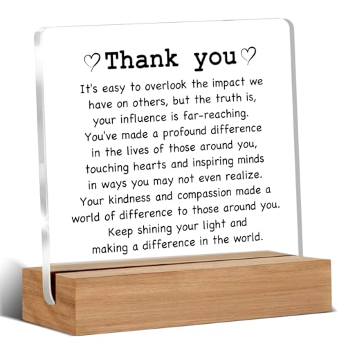 Thank You Acrylic Desk Sign Plaque