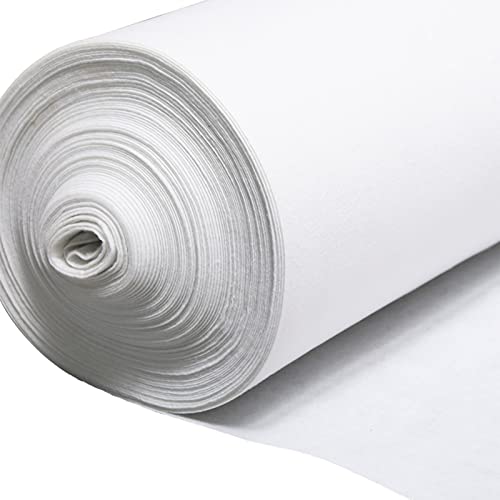 Weißer Gangläufer-Teppich für Hochzeiten, verschleißfester Empfangsteppich, 2 mm dick, Laufsteg-Teppichmatte, rutschfeste Einweg-Teppichrolle mit 1 Stück Teppichband (Größe: 1,2 x 50 m)